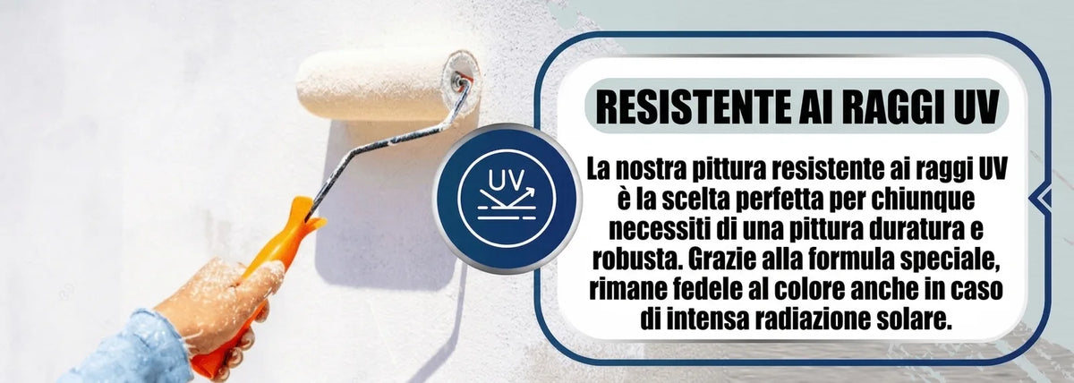 Pittura murale bianca resistente ai raggi UV, duratura e che mantiene il colore sotto il sole.
