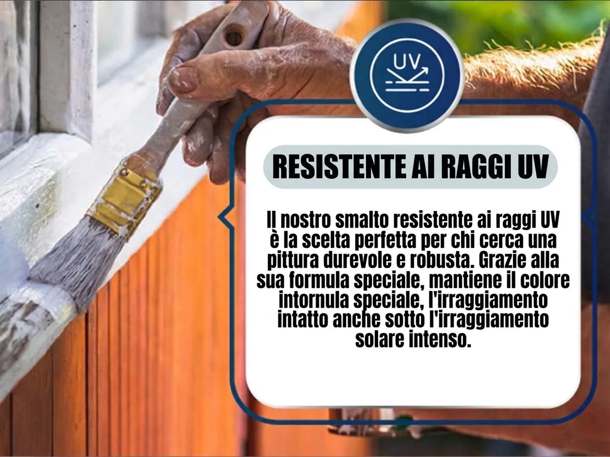 Vernice bianca resistente ai raggi UV per finestre: durevole e colore inalterato anche sotto sole intenso.