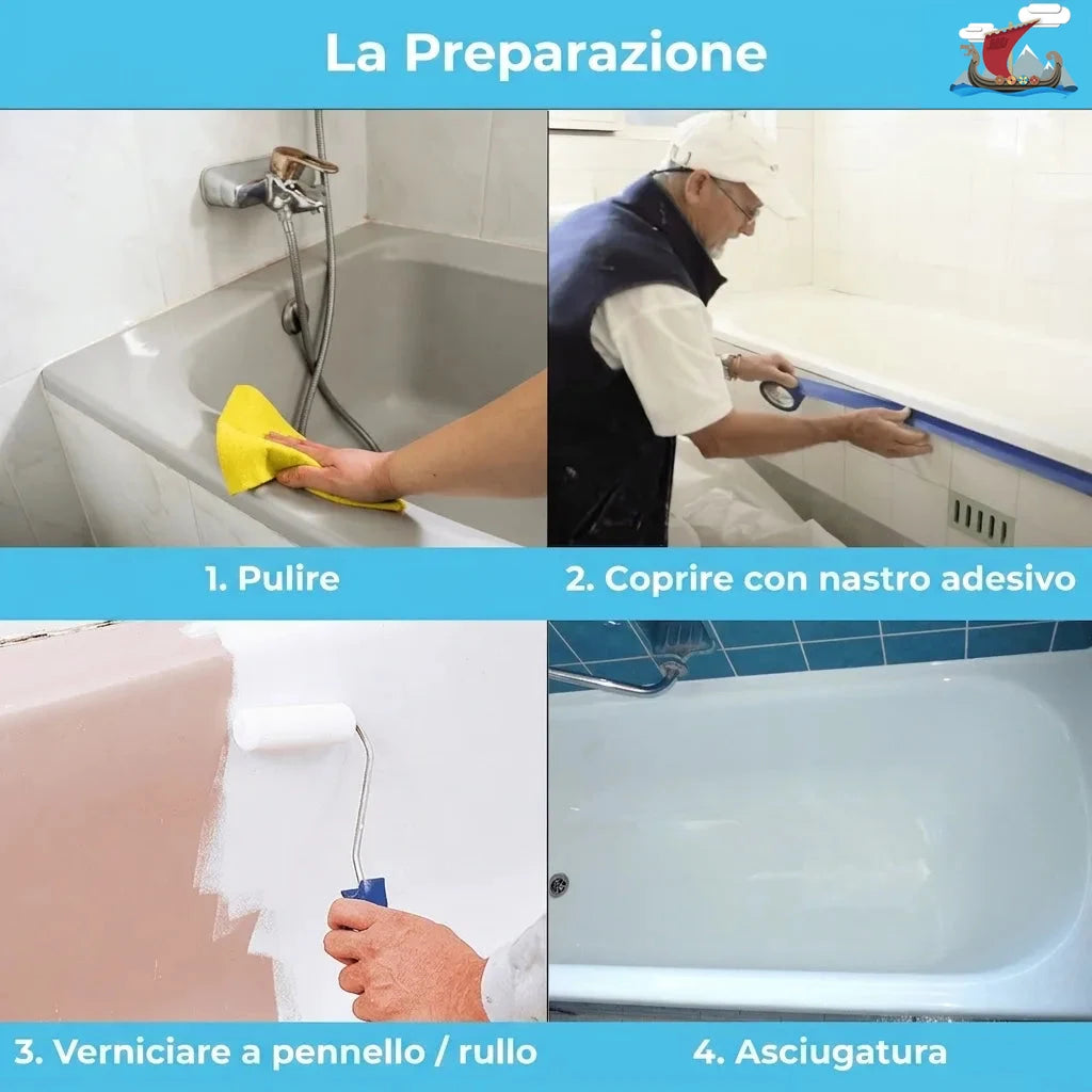 Halvar smalto per vasca da bagno bicomponente - IL TOP SELLER