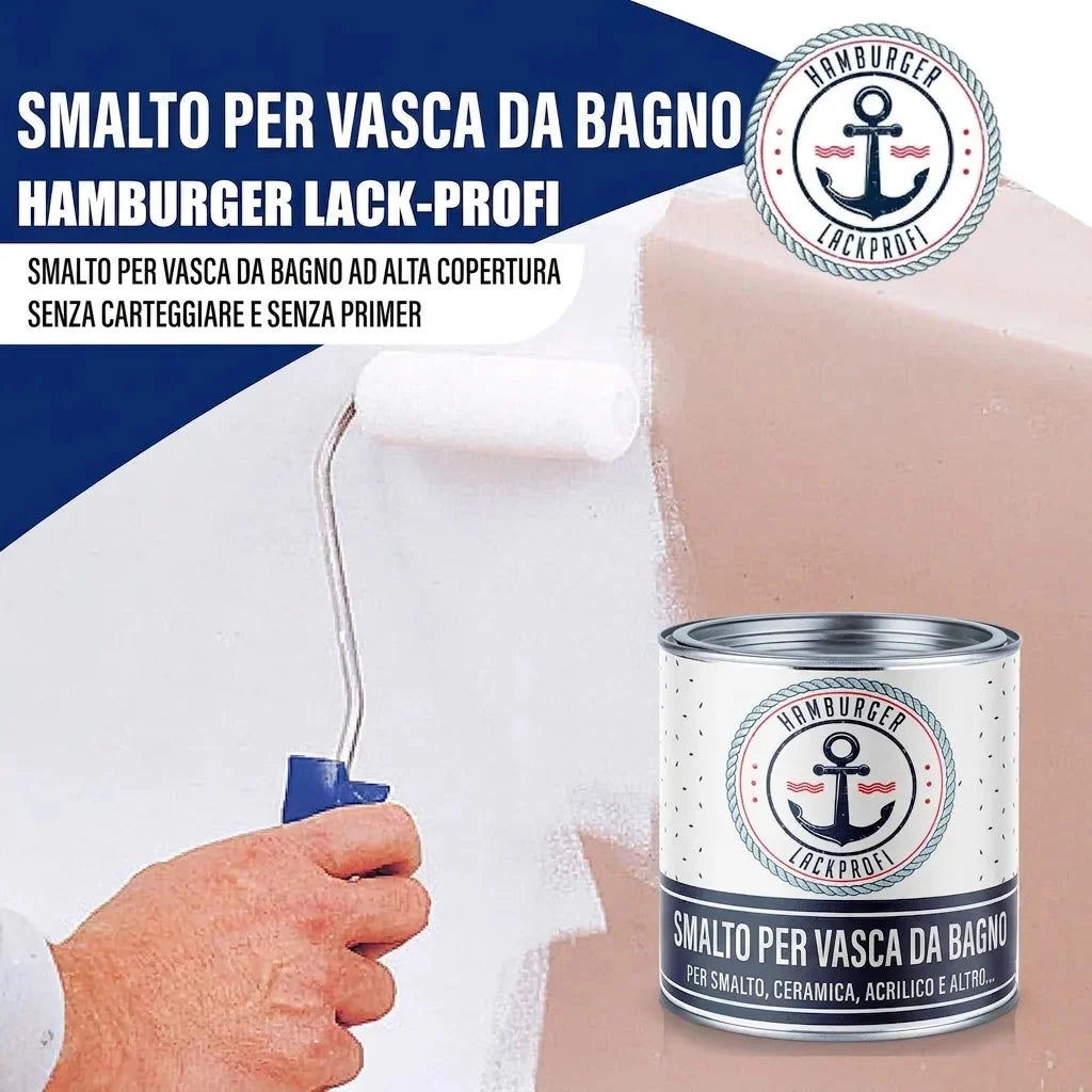 Smalto per vasca da bagno 2K set senza pensieri (X500) incl. accessori XXL - Hamburger Lack-Profi