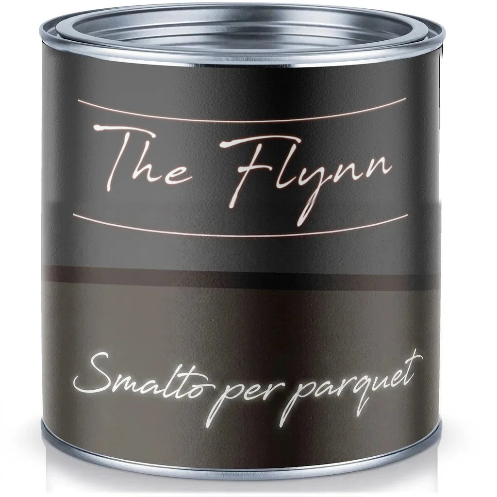 Latta di vernice per parquet The Flynn. Smalto protettivo per pavimenti in legno.
